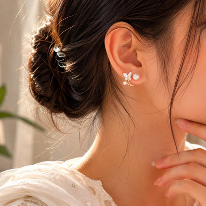 Mariposa Pearl Arc Earrings