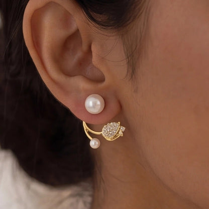 Pearl Orbit Wrap Earrings