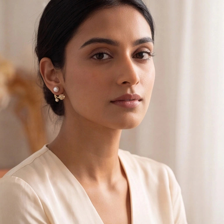 Pearl Orbit Wrap Earrings