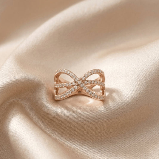 The Rose Gold Bow Elegance Ring