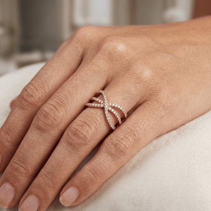 The Rose Gold Bow Elegance Ring
