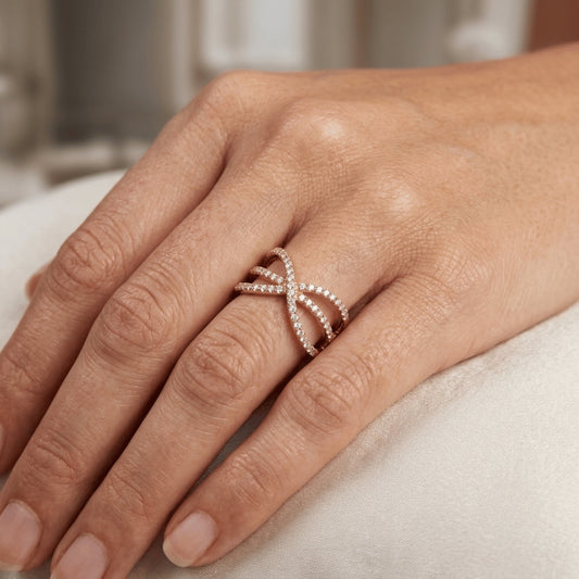 The Rose Gold Bow Elegance Ring