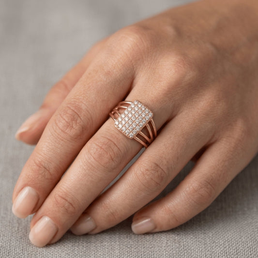 The Rose Gold Radiant Glam Ring
