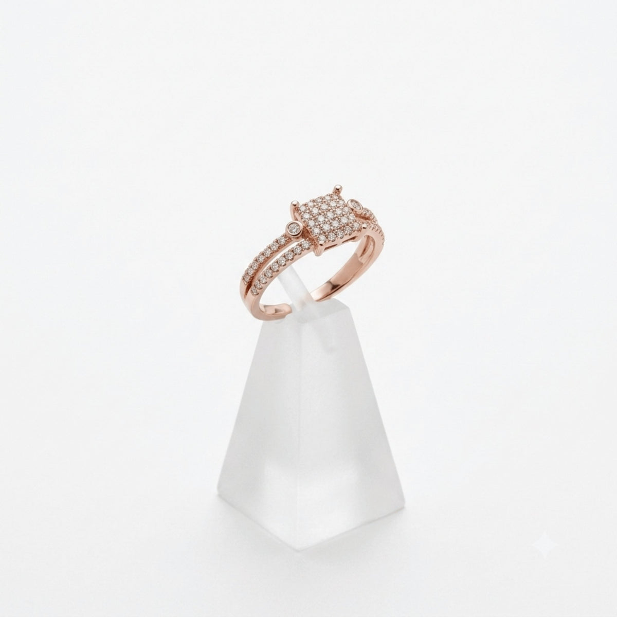 The Rose Gold Sparkling Embrace Ring