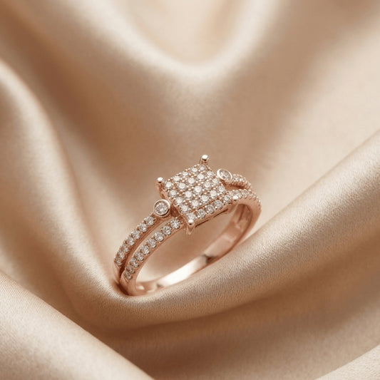 The Rose Gold Sparkling Embrace Ring