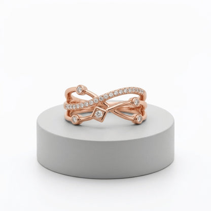 The Rose Gold Twisted Elegance Ring