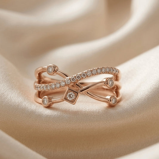 The Rose Gold Twisted Elegance Ring