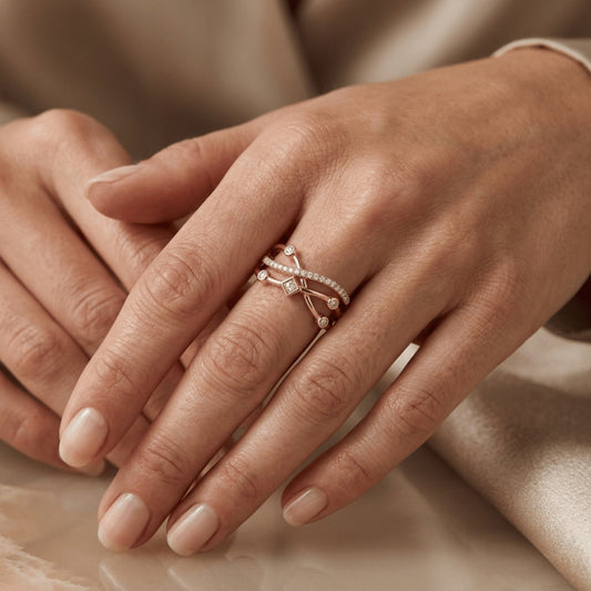 The Rose Gold Twisted Elegance Ring