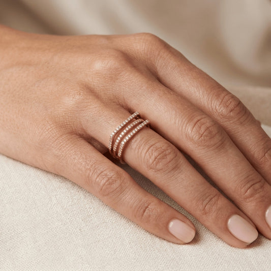 The Rose Gold Floral Grace Ring