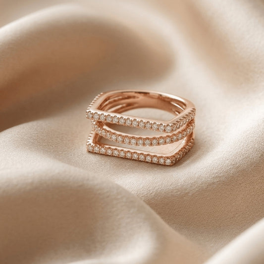 The Rose Gold Floral Grace Ring