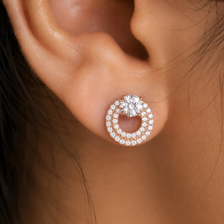 Rose Gold Circular Stud