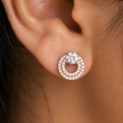 Rose Gold Circular Stud