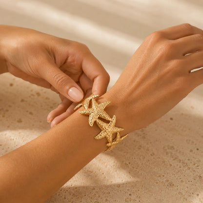 Stella Maris Anti-Tarnish Starfish Cuff