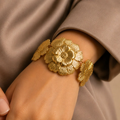 The Gilded Bloom Anti-Tarnish Cuff