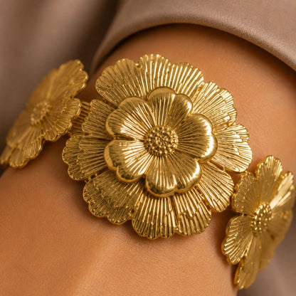 The Gilded Bloom Anti-Tarnish Cuff