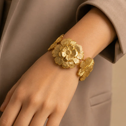 The Gilded Bloom Anti-Tarnish Cuff