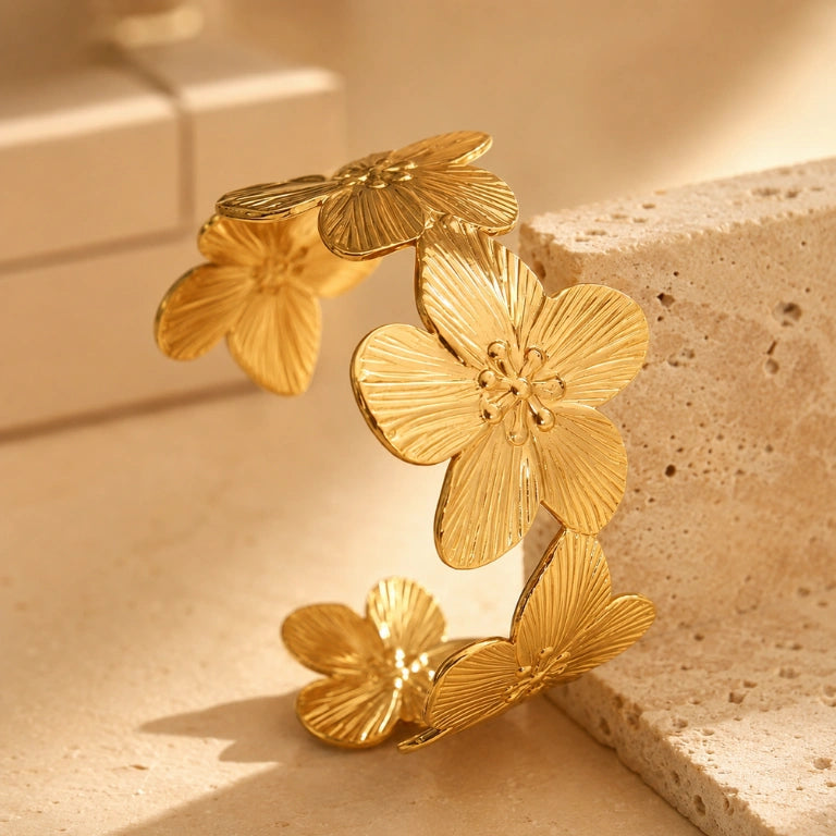 The Gilded Petal Anti-Tarnish Cuff