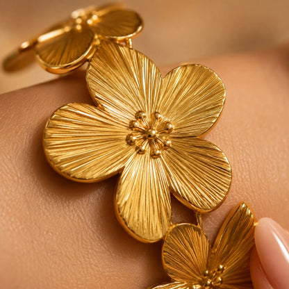 The Gilded Petal Anti-Tarnish Cuff