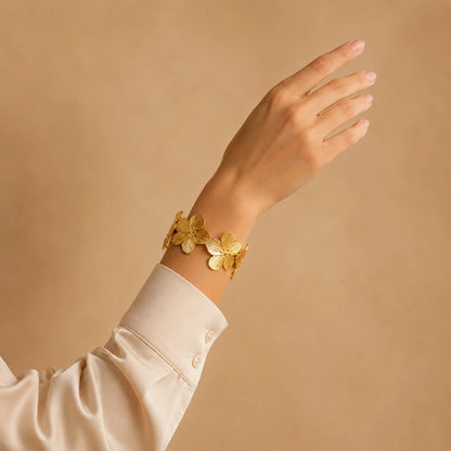 The Gilded Petal Anti-Tarnish Cuff