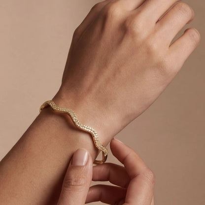 Waveform Crystal Bangle