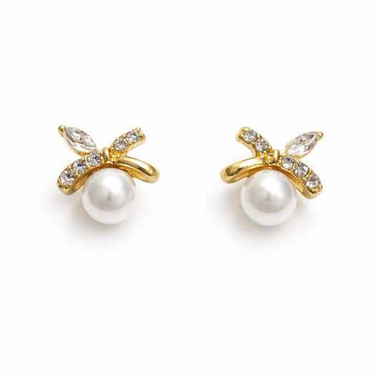 Ethereal Ribbon Pearl Artisan Studs