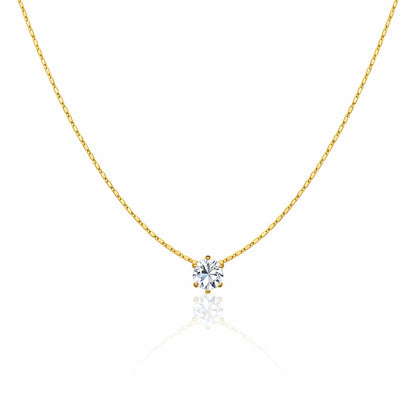Aura Solitaire Anti-Tarnish Necklace