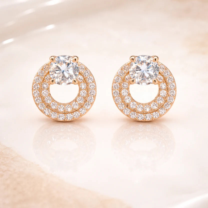 Rose Gold Circular Stud