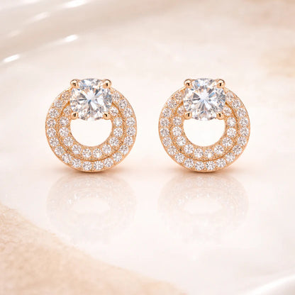 Rose Gold Circular Stud