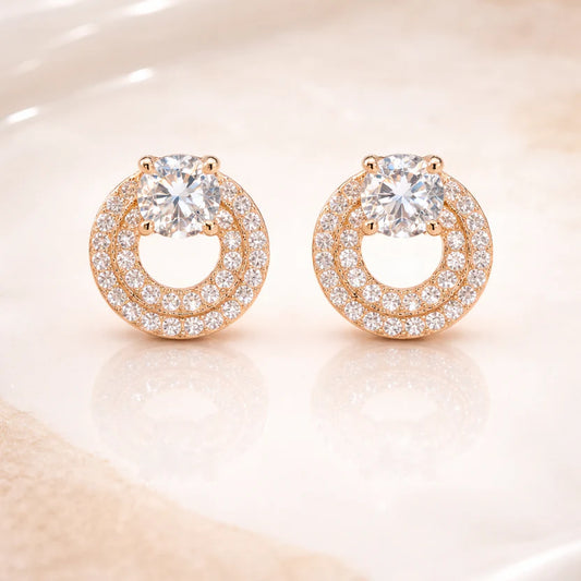 Rose Gold Circular Stud