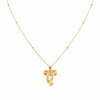 Elegant Golden Bow Pendant Necklace
