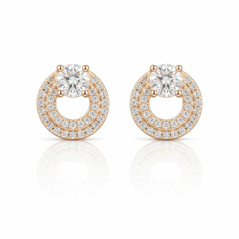 Rose Gold Circular Stud