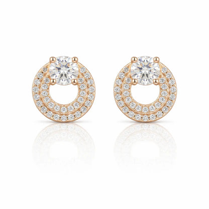 Rose Gold Circular Stud