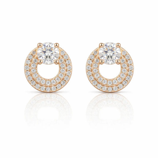Rose Gold Circular Stud