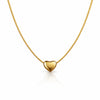 Anti-Tarnish Golden Heart Snake Chain