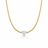 Golden Heart Solitaire Pendant