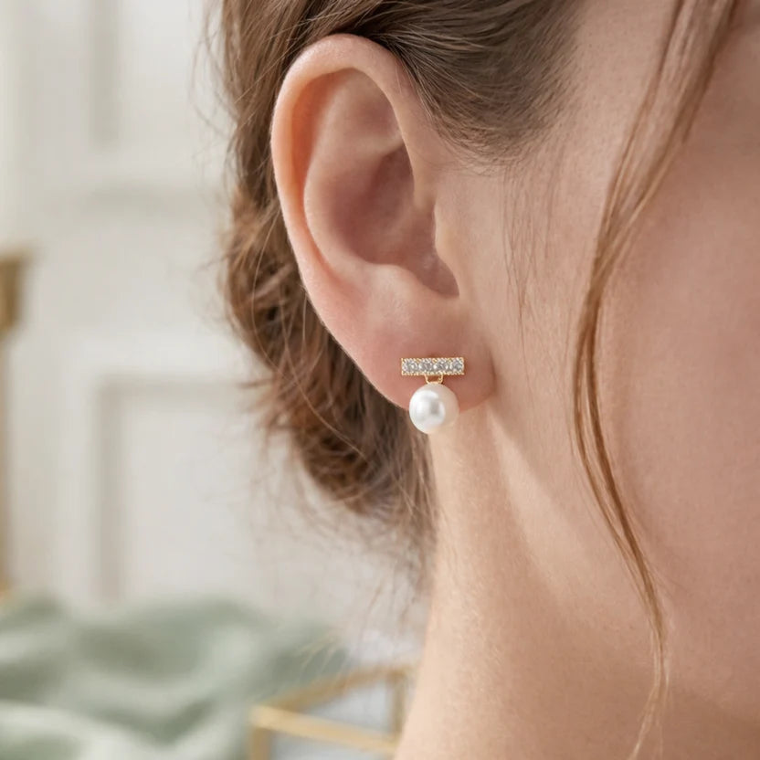 Aurelia Pearl Drop Studs