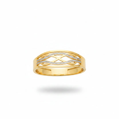 Serpentine Infinity Anti Tarnishing Gold Cuffs